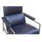 Blue Leather Lounge Chair from Verzelloni, 1990s 10