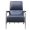 Blue Leather Lounge Chair from Verzelloni, 1990s 4
