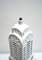 Lámpara de mesa Skyscraper de cerámica blanca de Ceramiche Baroni, años 70, Imagen 8