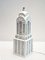 Weiße Wolkenkratzer Tischlampe aus Keramik von Ceramiche Baroni, 1970er 2