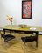 Vintage Italian Wood and Glass Dining Table, 1950s, Image 8