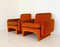 Velvet Space Age Lounge Chairs, 1960s, Set of 2, Image 1