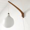 Teak and Opaline Glass Sconce by Uno & Östen Kristiansson for Luxus, 1950s 10