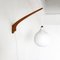 Teak and Opaline Glass Sconce by Uno & Östen Kristiansson for Luxus, 1950s 1