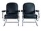 Curved Steel Tube Lounge Chairs, 1950s, Set of 2, Image 1