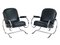 Curved Steel Tube Lounge Chairs, 1950s, Set of 2 4