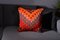 Burnt Orange Hand Embroidered Kilim Cushion Cover by Zencef Contemporary 1