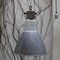 Industrielle Vintage Deckenlampe aus grauer Emaille & Metall, 1950er 5