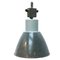Vintage Industrial Grey Enamel and Metal Ceiling Lamp, 1950s 1