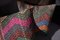 Federe Kilim bohémien in lana multicolore di Zencef Contemporary, set di 2, Immagine 6