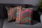 Housses de Coussin Kilim Bohémien en Laine Multicolore par Zencef Contemporary, Set de 2 2