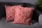 Federe Kilim bohémien in lana rosa di Zencef Contemporary, set di 2, Immagine 4