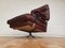 Swedish Leather and Chromed Steel Lounge Chair by Arne Norell, 1970s 3