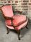 Mid-Century English Oak and Pink Velvet Lounge Chairs, Set of 2 2