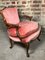 Mid-Century English Oak and Pink Velvet Lounge Chairs, Set of 2, Image 2