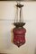 Art Nouveau Red Lantern Ceiling Lamp 1