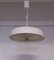 Lampada da soffitto rotonda in plastica ed ottone di Aro-Leuchten, anni '70, Immagine 4