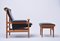 Model Bwana Armchair and Footstool by Finn Juhl for France & Søn / France & Daverkosen, 1970s, Set of 2 2