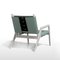 Turquoise & White Birch Armchair by Jacobo Ventura 2