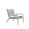 Fauteuil Turquoise & Blanc en Bouleau par Jacobo Ventura 1