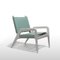 Fauteuil Turquoise & Blanc en Bouleau par Jacobo Ventura 5