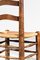 Vintage Oak and Straw Dining Chairs, 1950s, Set of 5, Image 5