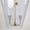 Opaline Glass and Brass Pendant Lamp, 1950s 5