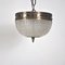 Glass and Brass Pendant Lamp, 1950s 4