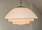 Large Vintage Art Deco Opaline Glass Cascade Ceiling Lamp 5