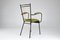 Mid-Century French Steel and Brass Armchair, 1950s 5