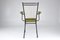 Mid-Century French Steel and Brass Armchair, 1950s 1