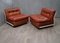 Fiberlite and Leather Armchairs by Mario Bellini for C & B Italia, 1972, Set of 2 1