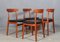 Teak Dinning Chairs by Henning Kjærnulf for Bruno Knudsen, 1970s, Set of 4 6