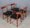 Teak Dinning Chairs by Henning Kjærnulf for Bruno Knudsen, 1970s, Set of 4 2