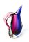 Blue & Ruby Blown Murano Glass Vase by Michele Onesto for Made Murano Glass, 2019 4