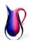 Blue & Ruby Blown Murano Glass Vase by Michele Onesto for Made Murano Glass, 2019, Image 1