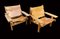 Leather and Oak Model 168 Hunting Chairs by Kurt Østervig for KP Møbler, 1960s, Set of 2 3