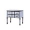 White Bedside Table with 2 Drawers and Dark Details by Jacobo Ventura for CA Spanish Handicraft 1