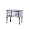 White Bedside Table with 2 Drawers and Dark Details by Jacobo Ventura for CA Spanish Handicraft, Image 1