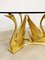 Vintage Brass Swan Coffee Table, 1970s 6