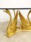 Vintage Brass Swan Coffee Table, 1970s, Image 4