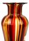 Red & Amber Blown Murano Glass Vase by Urban for Made Murano Glass, 2019 2