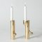 Variabel Kerzenständer aus Messing von Pierre Forssell für Skultuna, 1960er, 2er Set 3