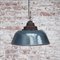 Vintage Industrial Blue Enamel Factory Pendant Lamp, 1950s 4