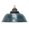 Blau emaillierte industrielle Vintage Fabriklampe, 1950er 1