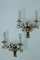 Vintage Italian Floral Sconces, 1950s, Set of 2 5