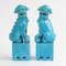Figurines Foo Dog Mid-Century Turquoises, Chine, Set de 2 1