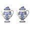 Italienische Keramikkrüge in Weiß & Blau, 1960er, 2er Set 1
