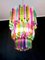 Large Multi Colored Murano Glass Chandelier, 1982, Image 9