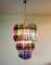 Large Multi Colored Murano Glass Chandelier, 1982 5